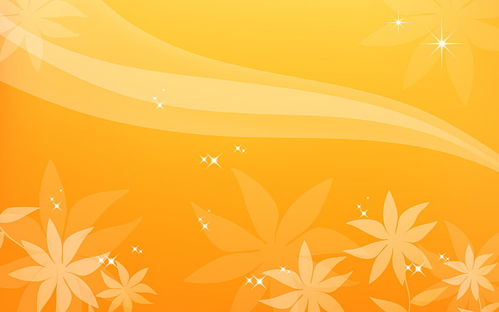 of Orange Flowers, design element, vector, plant part, celebration Free HD Wallpaper