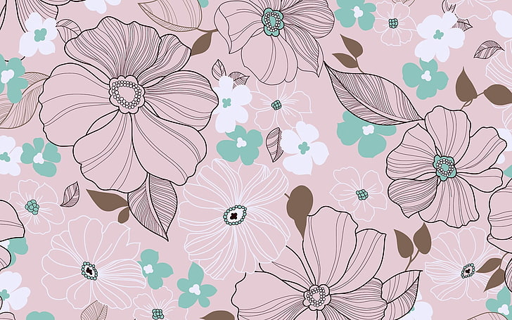 PPT Template HD, flowering plant, elegance, backdrop, wallpaper pattern