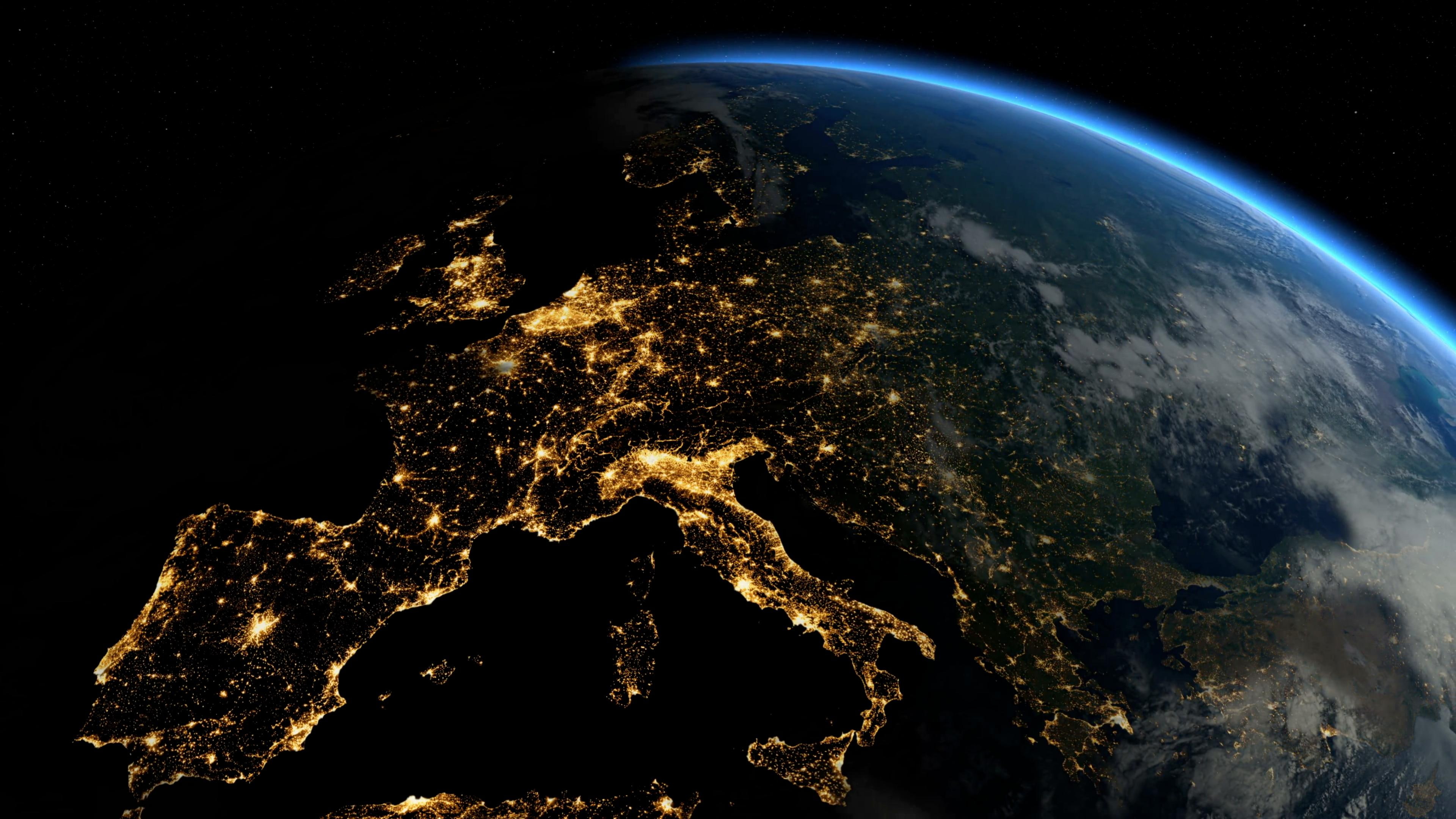Rocket ship, earth, nasa, world, light pollution