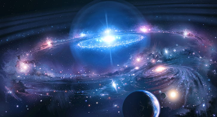 sci fi, galaxy, cosmos, stars Free HD Wallpaper