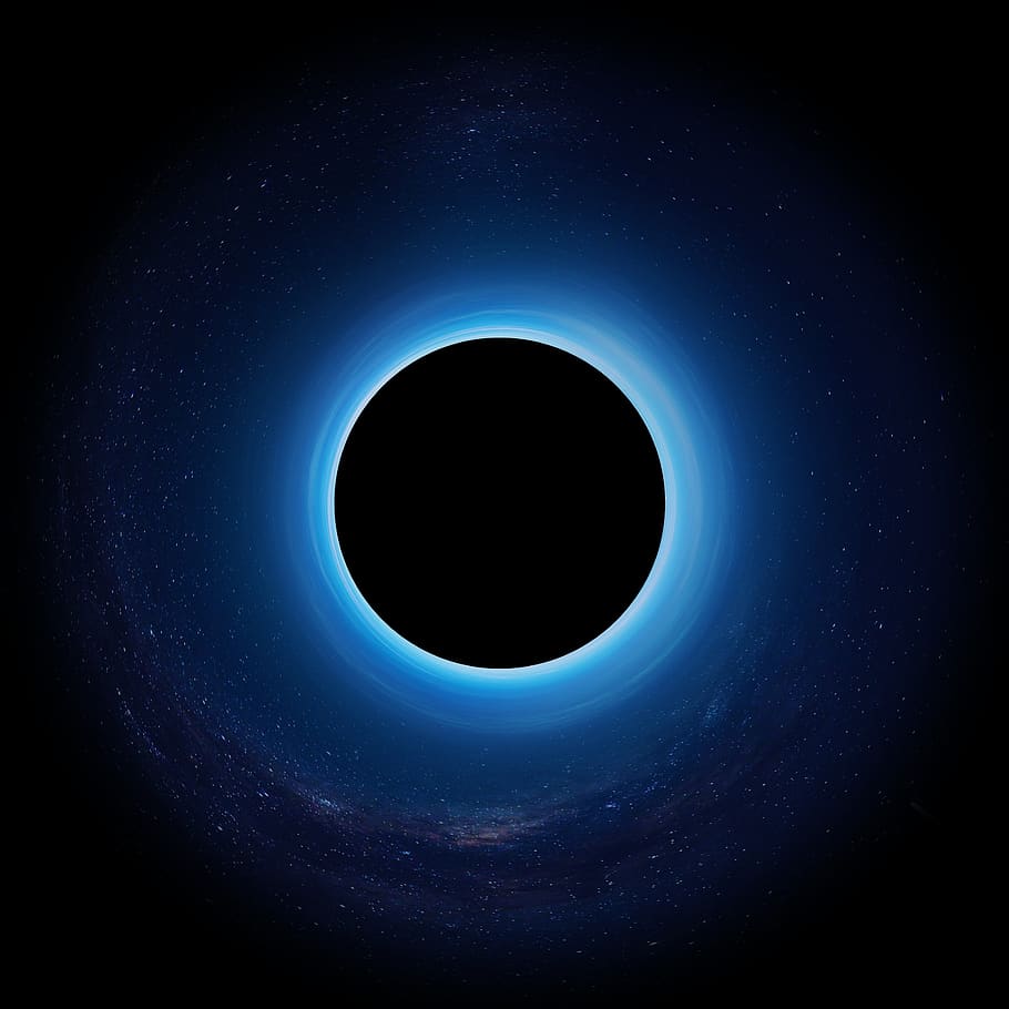 Space Phone Black Hole, curve, light  natural phenomenon, dark, gravity Free HD Wallpaper