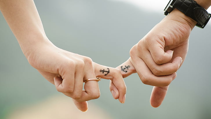 tatoos, couple, hands, tatoo