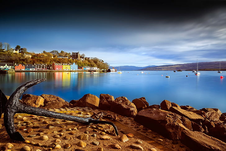 tobermory, tobermory harbour, coast, harbour Free HD Wallpaper