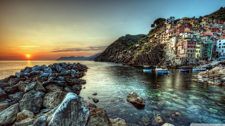 Tone Mapping, europe, ultra hd walllapers, riomaggiore, Riomaggiore Free HD Wallpaper