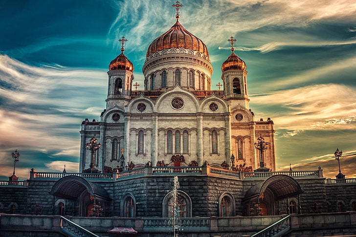 True Russian Orthodox Church, orthodox, building exterior, religion, the past Free HD Wallpaper