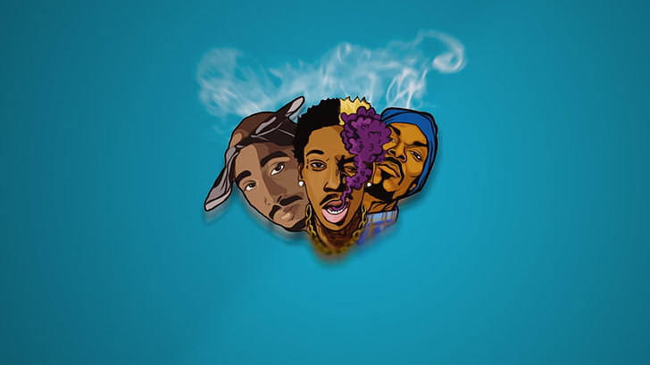 Tupac with Snoop Dogg, facial expression, happiness, heart shape, human face