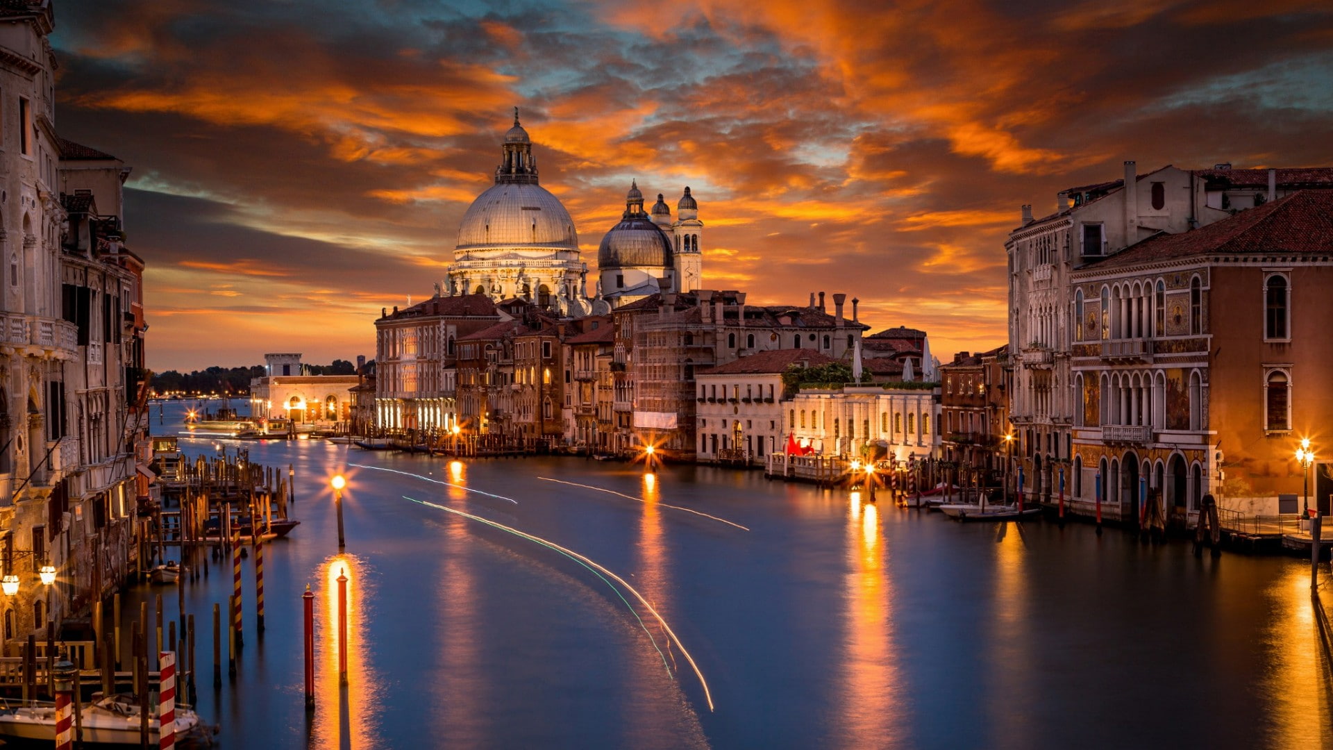 Venice Italy Tourist, reflection, evening, sunset, sky