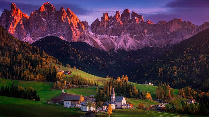 Windows 1.0 Val Gardena Italy, wilderness, morning, landscape, mountain Free HD Wallpaper
