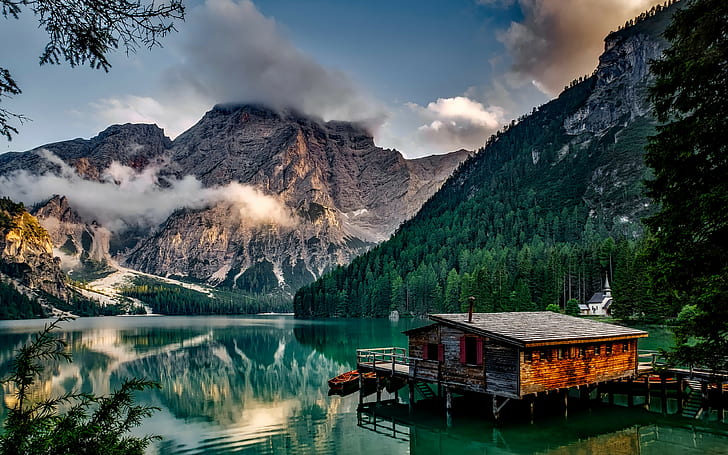 World Most Beautiful Country, download 3840x2400 italy, lake, building, italy Free HD Wallpaper