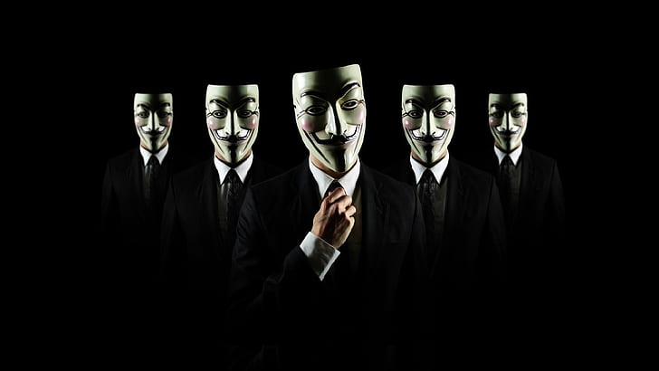 Anonymous Live, Black, tie, anonymous, art Free HD Wallpaper