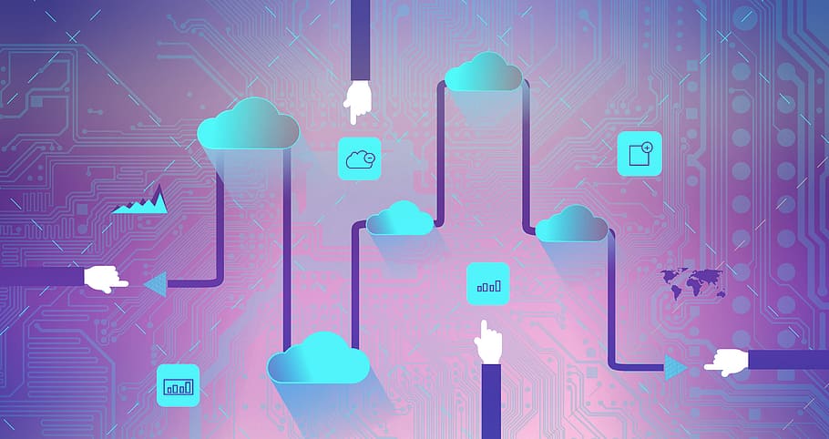 Cloud Web Services, screen, social, connection, thumb Free HD Wallpaper