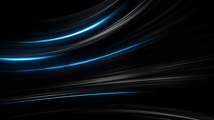 Dark Blue, abstract, art, HD, black Free HD Wallpaper