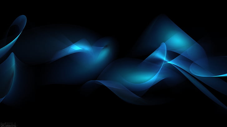 Dark Blue Abstract, dynamic, motion, line, element Free HD Wallpaper