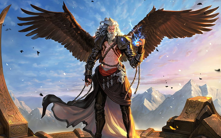 Dark Male Angel Warrior, prisoner,, art,, daejun park gae go, Park Free HD Wallpaper