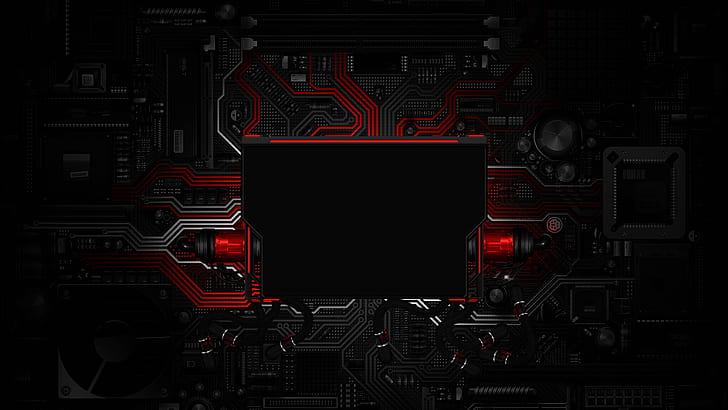 Dark Tech, sign, chips, tech, dark Free HD Wallpaper
