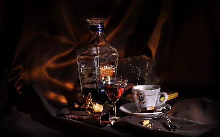 drink, cognac, static, coffe Free HD Wallpaper