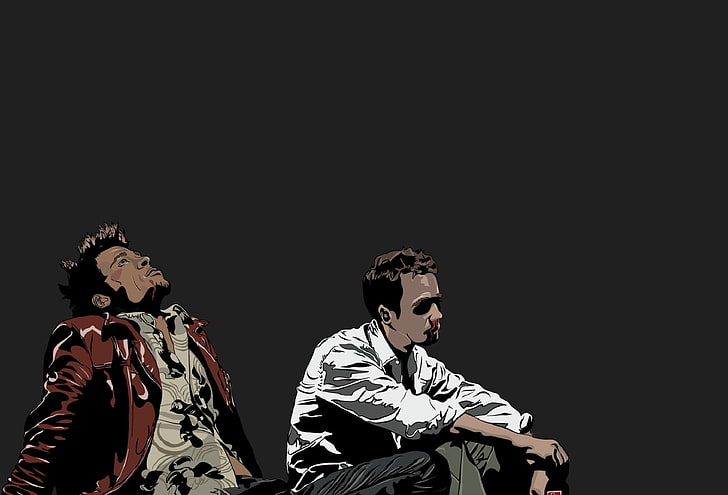 Fight Club Phone, human representation, three quarter length, black background, portrait Free HD Wallpaper