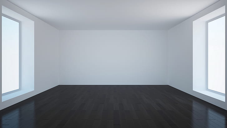 Furnished Room, white, empty, room, minimalism Free HD Wallpaper