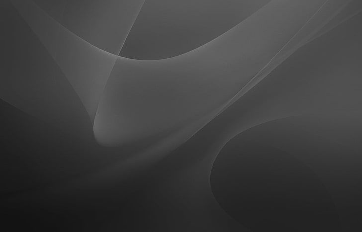 Gray Screen, wave pattern, black background, material, tranquility Free HD Wallpaper