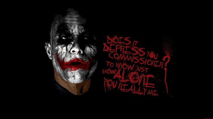 Joker Evil Quotes, Black, art, wallpa, joker Free HD Wallpaper