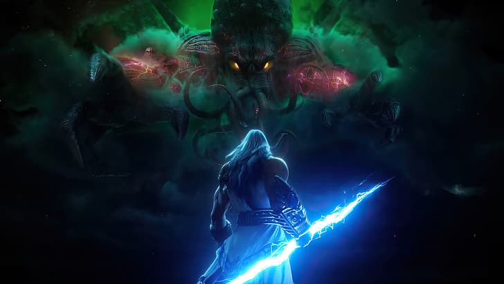 kraken, zeus, gods Free HD Wallpaper