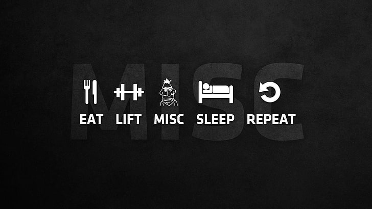 misc, lift, eat, repeat Free HD Wallpaper