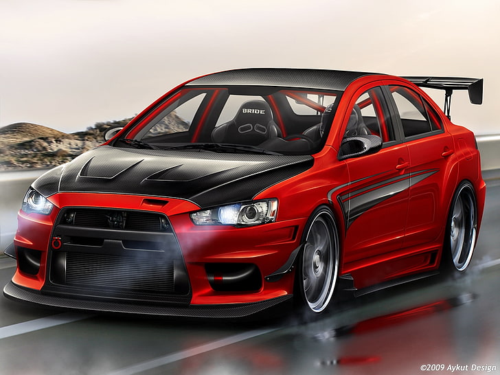 Mitsubishi Evo X Custom, road, luxury, wealth, sky Free HD Wallpaper