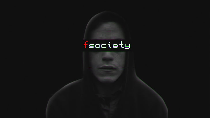 Mr. Robot, mr robot, one person, face, monochrome Free HD Wallpaper