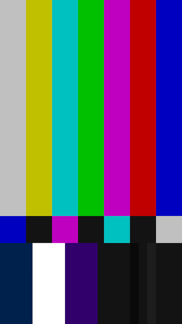 NTSC Color Bars, minimalism, static, colorful