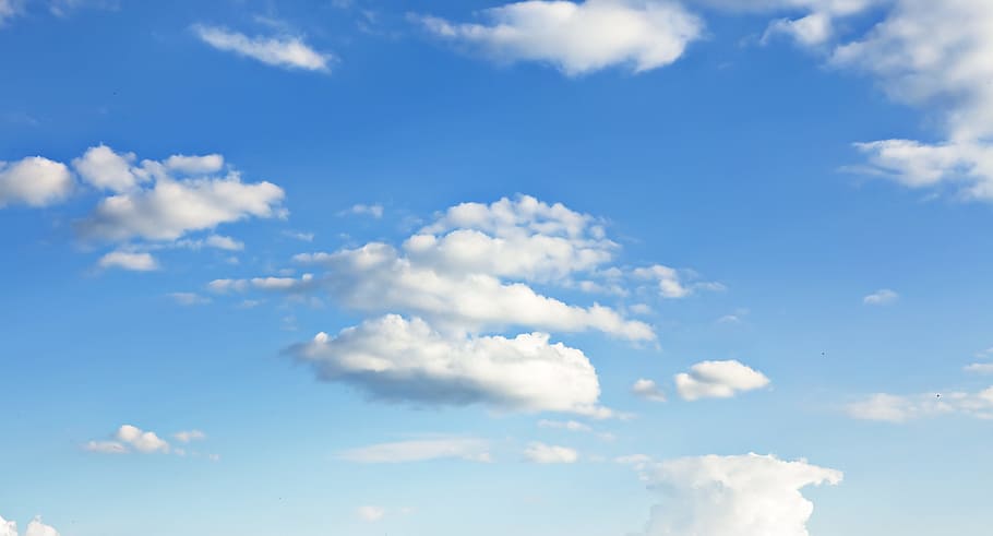 Sky with White Clouds, tranquility, oxygen, cloudscape, beautiful Free HD Wallpaper