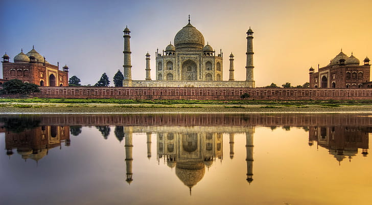 Taj Mahal Gardens, indian culture, technique, details, photographer Free HD Wallpaper