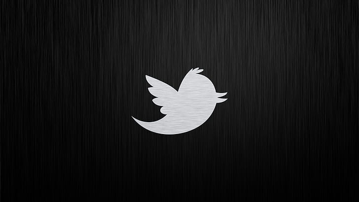 Twitter Silhouette, minimalist, black, black background, logo Free HD Wallpaper