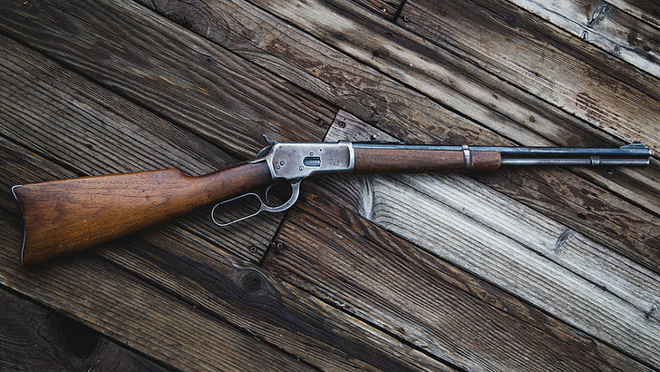 Winchester 1873 Carbine, model 92, day, brown, safety Free HD Wallpaper