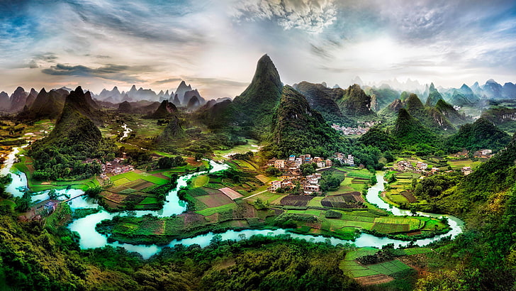 Amazing Landscapes, tranquil scene, mountain range, asia, cloud  sky Free HD Wallpaper