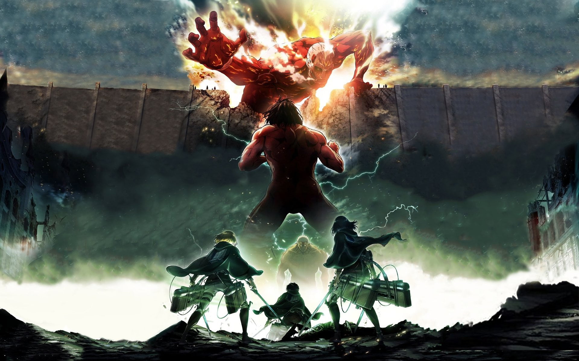 Attack On Titan Season 4, attack, water, titan, rear view