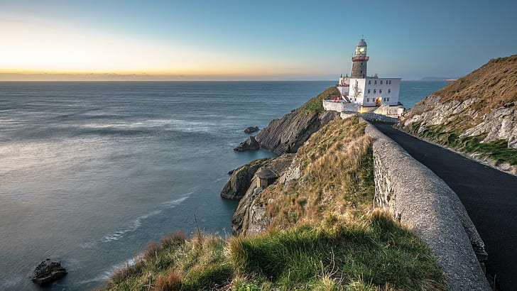 Bailey Lighthouse, coastline, landscape, seascape, famous place Free HD Wallpaper