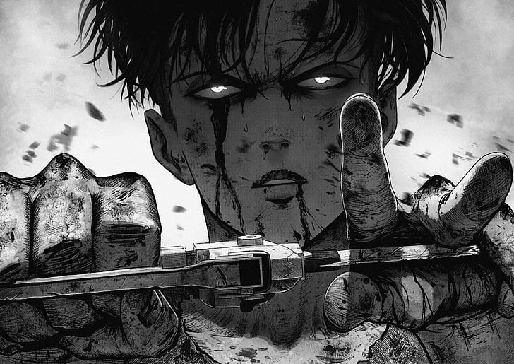 Captain Levi Anime, anime, attack on titan, levi ackerman, shingeki no kyojin Free HD Wallpaper