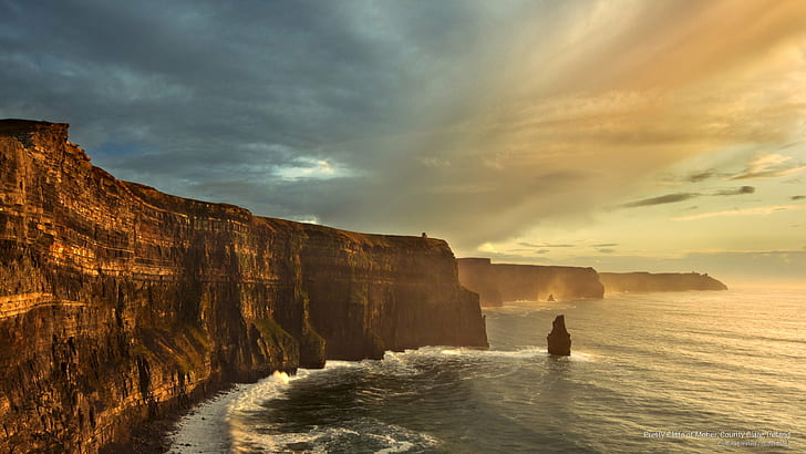 Cliffs of Moher Castle, pretty, clare, moher, ireland Free HD Wallpaper