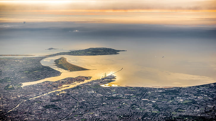 Dublin Irlanda, aerial photography, urban, europe, view Free HD Wallpaper