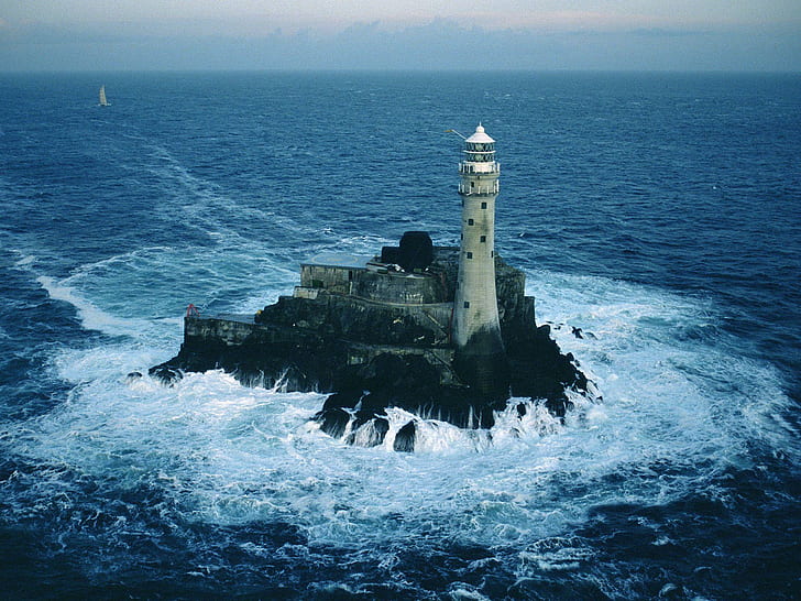 Fastnet Rock Map, lighthouse, cork, rock, ireland Free HD Wallpaper