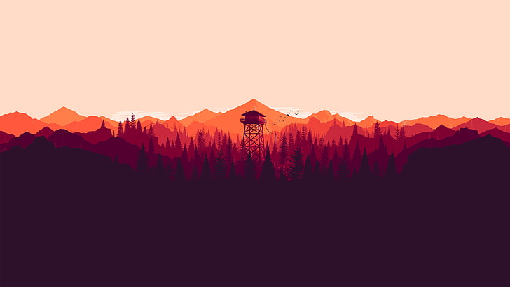 Firewatch Map, forest, outdoors, olly moss, no people Free HD Wallpaper