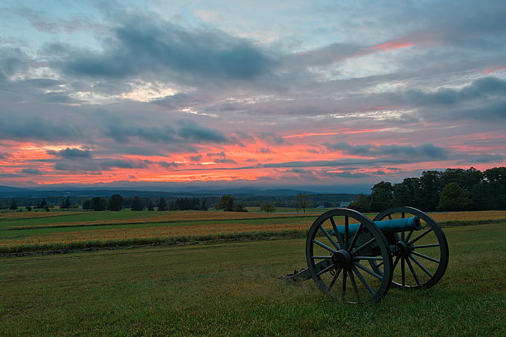 Gettysburg National Park Map, scenic, black  white, united states, color Free HD Wallpaper