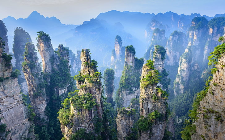 Hunan, travel destinations, mountain range, scenics  nature, travel Free HD Wallpaper