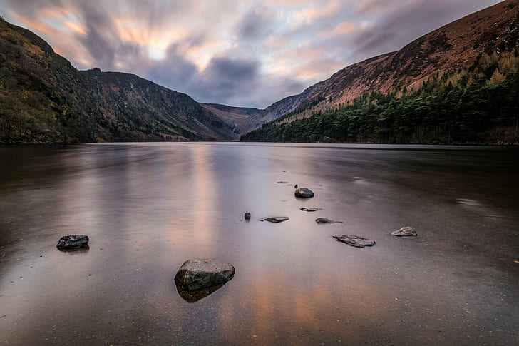 Kerry Landscape, fuji, scenery, horizontal, orange  trees Free HD Wallpaper