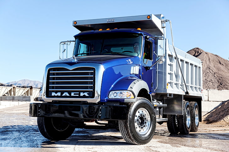 machinery, clear sky, 6x4 dump truck, trucking Free HD Wallpaper