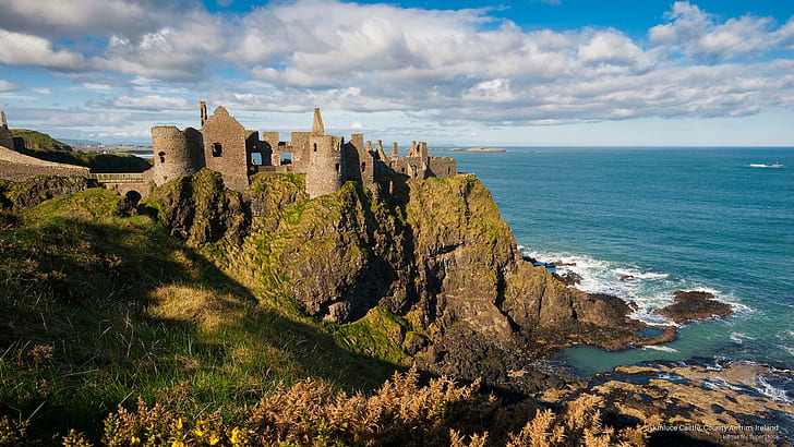 Mermaid's Cave Dunluce Castle, county, antrim, dunluce, architecture Free HD Wallpaper