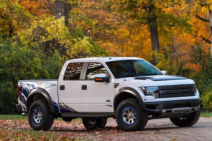 Purple Ford Raptor, 4wd, transportation, car, autumn Free HD Wallpaper