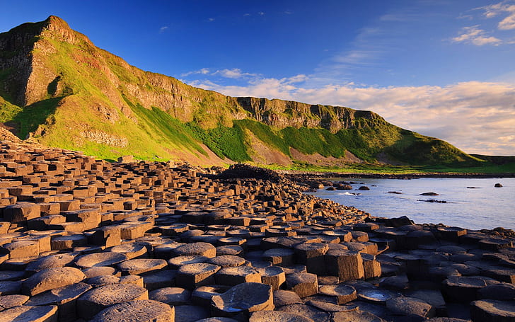 Windows Bing Themes, ireland, rock formation, giants causeway, clouds Free HD Wallpaper