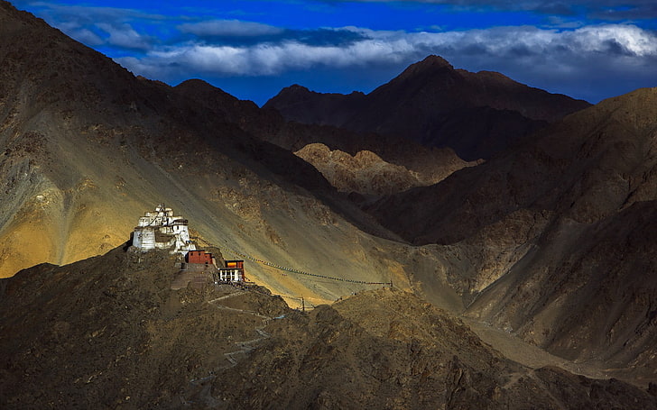 Wonders of the World HD Tibet, monastery, sunlight, himalayas, nonurban scene Free HD Wallpaper