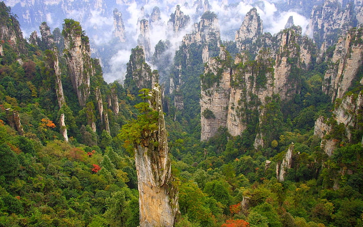 Zhangjiajie City, outdoors, wulingyuan national park, beauty in nature, nature Free HD Wallpaper